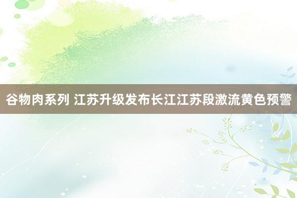 谷物肉系列 江苏升级发布长江江苏段激流黄色预警